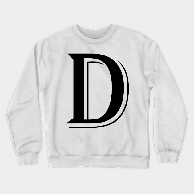 Black Letter D in vintage style Crewneck Sweatshirt by Classical